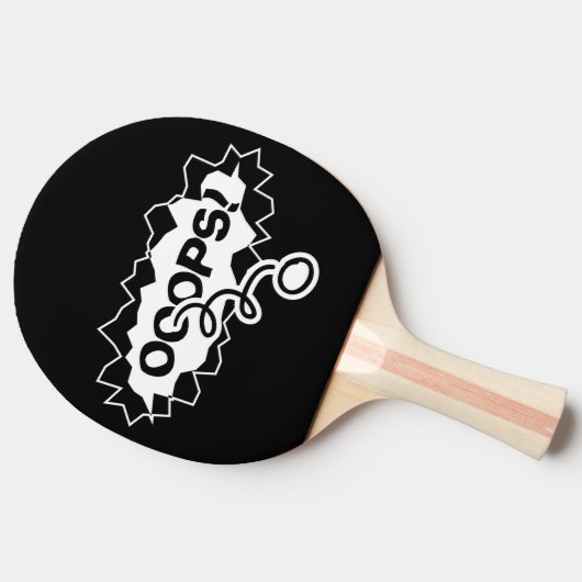 Grappig gescheurd gat tafeltennis ping pong paddle tafeltennisbatje (Zijkant)