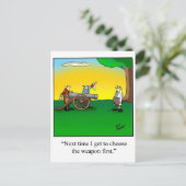 Grappig Geschiedenis Cartoon Gift Briefkaart (Staand voorkant)