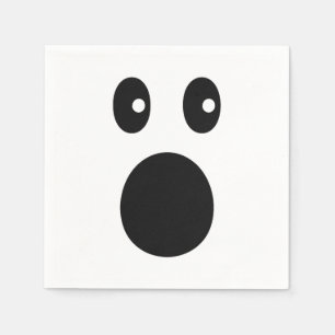 Grappig Geschokt Gezicht Emoji Minimalistische Car Servet