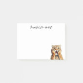 GRAPPIG GESCHOKT RODE TABBY KAT MET NAAM POST-IT® NOTES (Voorkant)