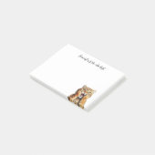 GRAPPIG GESCHOKT RODE TABBY KAT MET NAAM POST-IT® NOTES (Schuin)