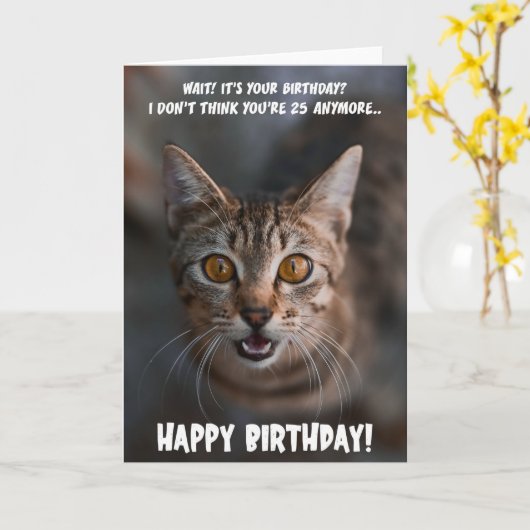 Grappig geschokt Wenskaart van de verjaardag van d Kaart (Gele Bloem)