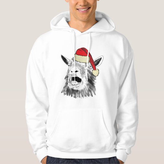 Grappig geschreeuw met kerst hoodie (Voorkant)