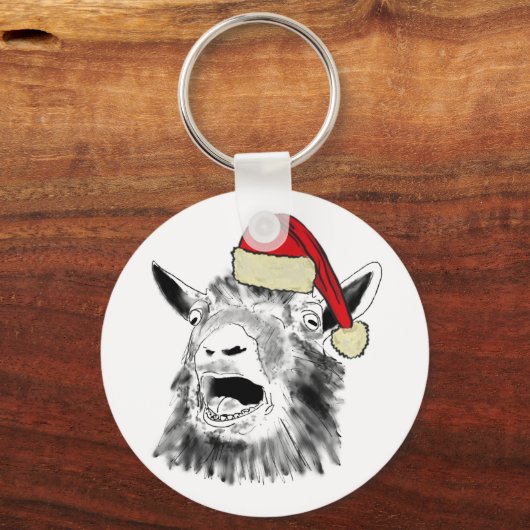 Grappig geschreeuw met kerst sleutelhanger (Voorkant)