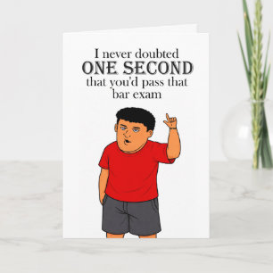grappig geslaagd voor het balie-examen gefelicitee kaart