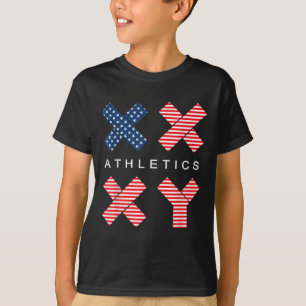 Grappig Geslacht Genetische Amerikaanse Vlag XX XY T-shirt