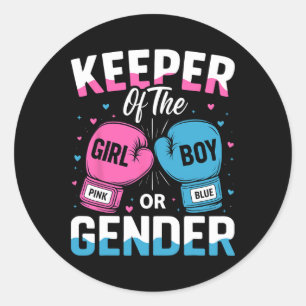Grappig Geslacht Onthullen Party Keeper van Gender Ronde Sticker