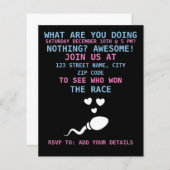 Grappig geslacht onthult partijuitnodiging (Voorkant / Achterkant)