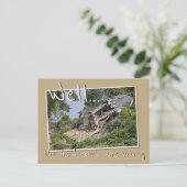 Grappig gesloopt huis We verhuizen nieuw adres Aankondigingskaart (Staand voorkant)