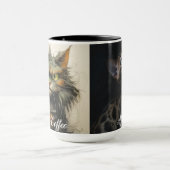 Grappig gesneden voor en na de koffie mok (Midden)