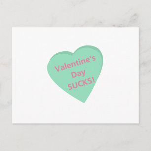 Grappig gesprek hart: Valentijnsdag zuigt! Feestdagenkaart