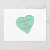 Grappig gesprek hart: Valentijnsdag zuigt! Feestdagenkaart (Voorkant)