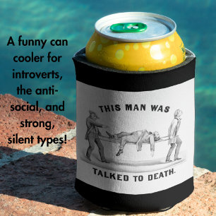 Grappig "Gesprek met de Dood" Introvert Man Blikjeskoeler