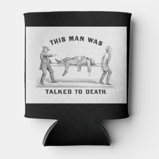 Grappig "Gesprek met de Dood"  Introvert Man Blikjeskoeler (Voorkant)