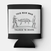 Grappig "Gesprek met de Dood" Introvert Man Blikjeskoeler (Achterkant)