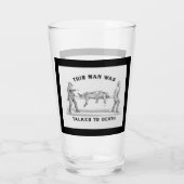 Grappig "Gesprek met de Dood" Introvert Man Glas (Achterkant)