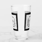 Grappig "Gesprek met de Dood" Introvert Man Glas (Links)