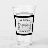 Grappig "Gesprek met de Dood" Introvert Man Glas (Voorkant)