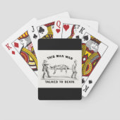 Grappig "Gesprek met de Dood" Introvert Man Pokerkaarten (Achterkant)