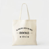 Grappig gesteente heeft de meeste ROCKS gewonnen! Grote Tote Bag (Voorkant)