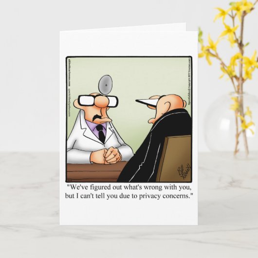 Grappig Get Well Humor wenskaart Kaart (Gele Bloem)