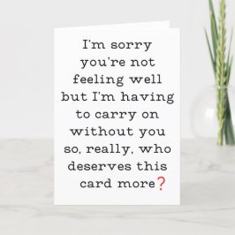 Grappig Get Well kaart