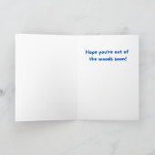 Grappig Get Well Kaart Dog voor Outhouse (Binnen)