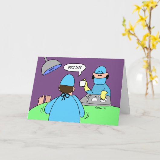 Grappig Get Well Kaart Knee Vervanging Heupoperati (Gele Bloem)