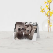 Grappig Get Well kaart met gebroken retro poppen (Gele Bloem)