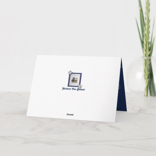 Grappig Get Well Kaart met Schattigee Basset Hound (Achterkant)