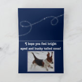 Grappig Get Well Kaart met Schattigee Basset Hound (Binnen)