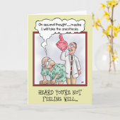 Grappig Get Well Kaarten: Op de tweede gedachte Kaart (Gele Bloem)