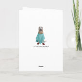 Grappig Get Well Lab in Hospital Gown Kaart (Achterkant)