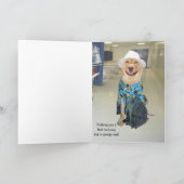 Grappig Get Well Lab in Hospital Gown Kaart (Binnen)