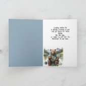 Grappig Get Well Soon Fisherman Beer Animal Humor Feestdagen Kaart (Binnen)