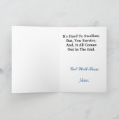 Grappig Get Well Soon Nurse met Big Pill Kaart (Binnen)