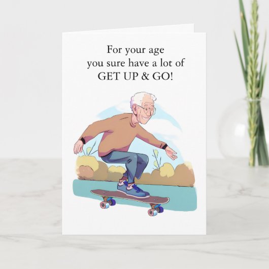 Grappig Get Well van Blaaschirurgie Skateboarder Kaart (Voorkant)