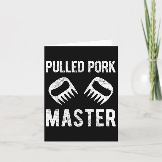 Grappig getrokken varkensvlees Master Beer klauwen Kaart (Voorkant)