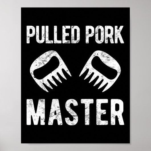 Grappig getrokken varkensvlees Master Beer klauwen Poster (Voorkant)
