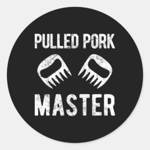 Grappig getrokken varkensvlees Master Beer klauwen Ronde Sticker