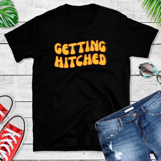 Grappig Getting Hitched Bachelorette Party T-shirt