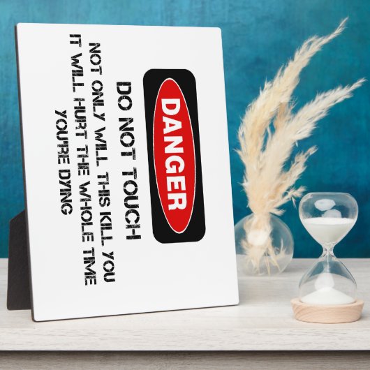 Grappig Gevarenbord Fotoplaat (Zijkant)