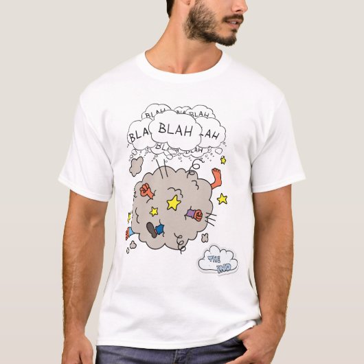 Grappig Gevecht Wolk Het Einde Strip T-Shirt voor (Voorkant)