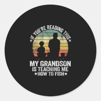 Grappig Gevist Buddy Opa _ Kleinzoon cadeau idee Ronde Sticker