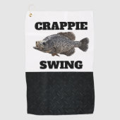 Grappig Gevist Crappie Coffee Pun Angler Buiten Golfhanddoek (Voorkant)