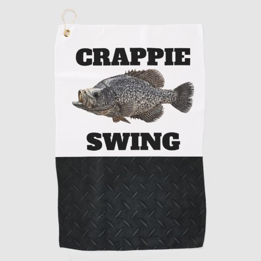 Grappig Gevist Crappie Coffee Pun Angler Buiten Golfhanddoek (Voorkant)