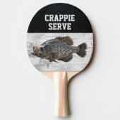 Grappig Gevist Crappie Serve Fish Smack Talk Tafeltennisbatje (Achterkant)