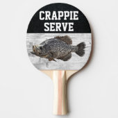 Grappig Gevist Crappie Serve Fish Smack Talk Tafeltennisbatje (Voorkant)