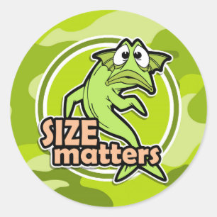 Grappig Gevist; heldergroene camo, camouflage Ronde Sticker