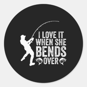 Grappig Gevist, ik hou ervan als ze over Fisher bu Ronde Sticker